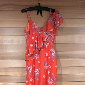 BEBE DITSY FLORAL MAXI GOWN
